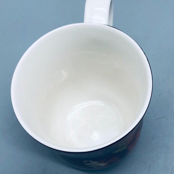 lutece 222 fifth coffee cup mug floral red fine China gold trim 4x5" READ - Picture 6 of 7